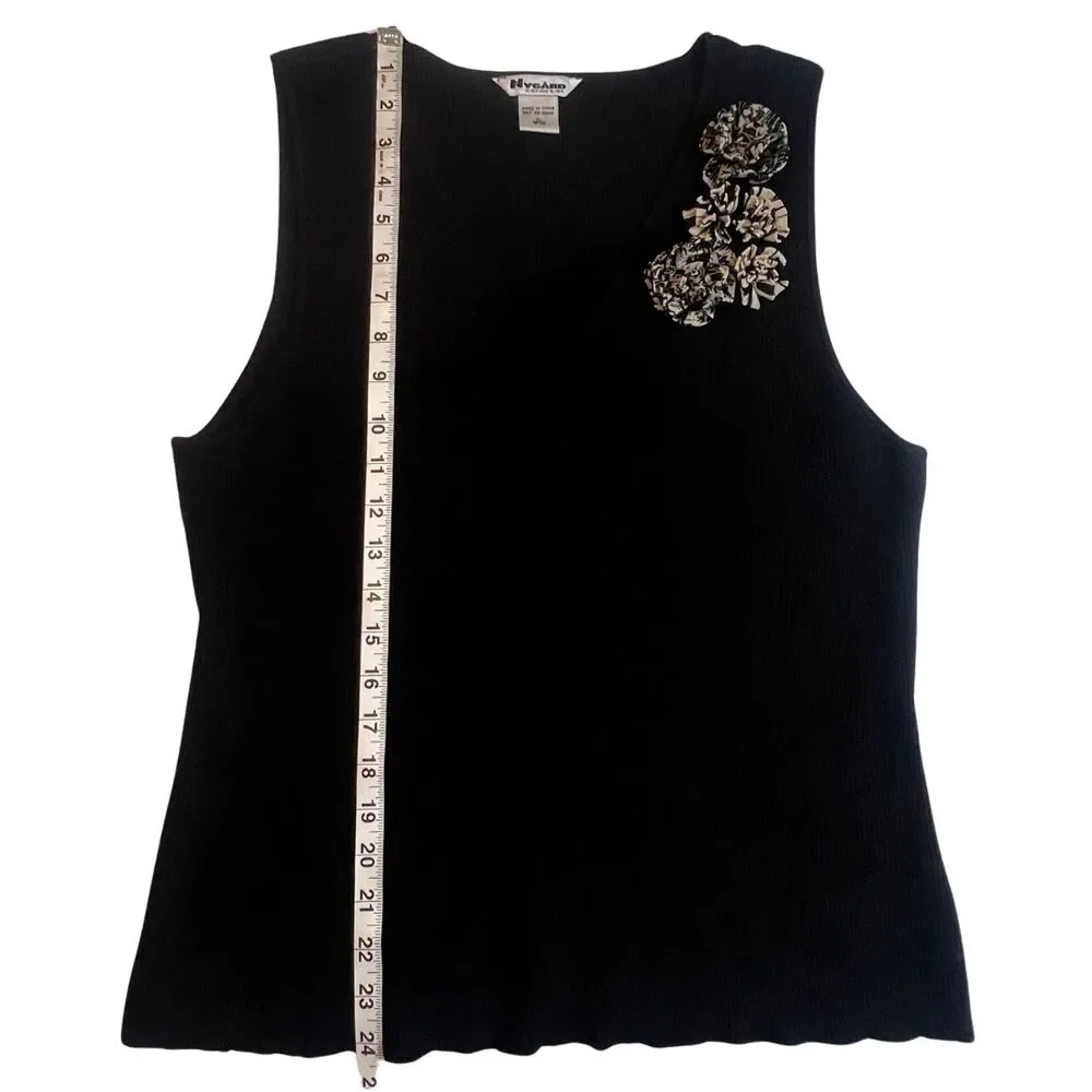 Nygard Collection Blouse Women XL Sleeveless Classic Preppy Academia Shell - Picture 3 of 16